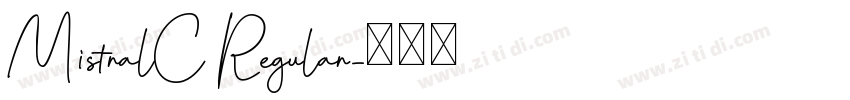 MistralC Regular字体转换